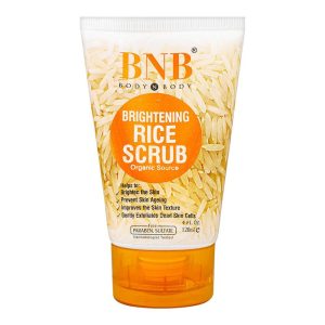 BNB Organic Source Brightening Rice Scrub – Dermatologist-Tested, 120ml